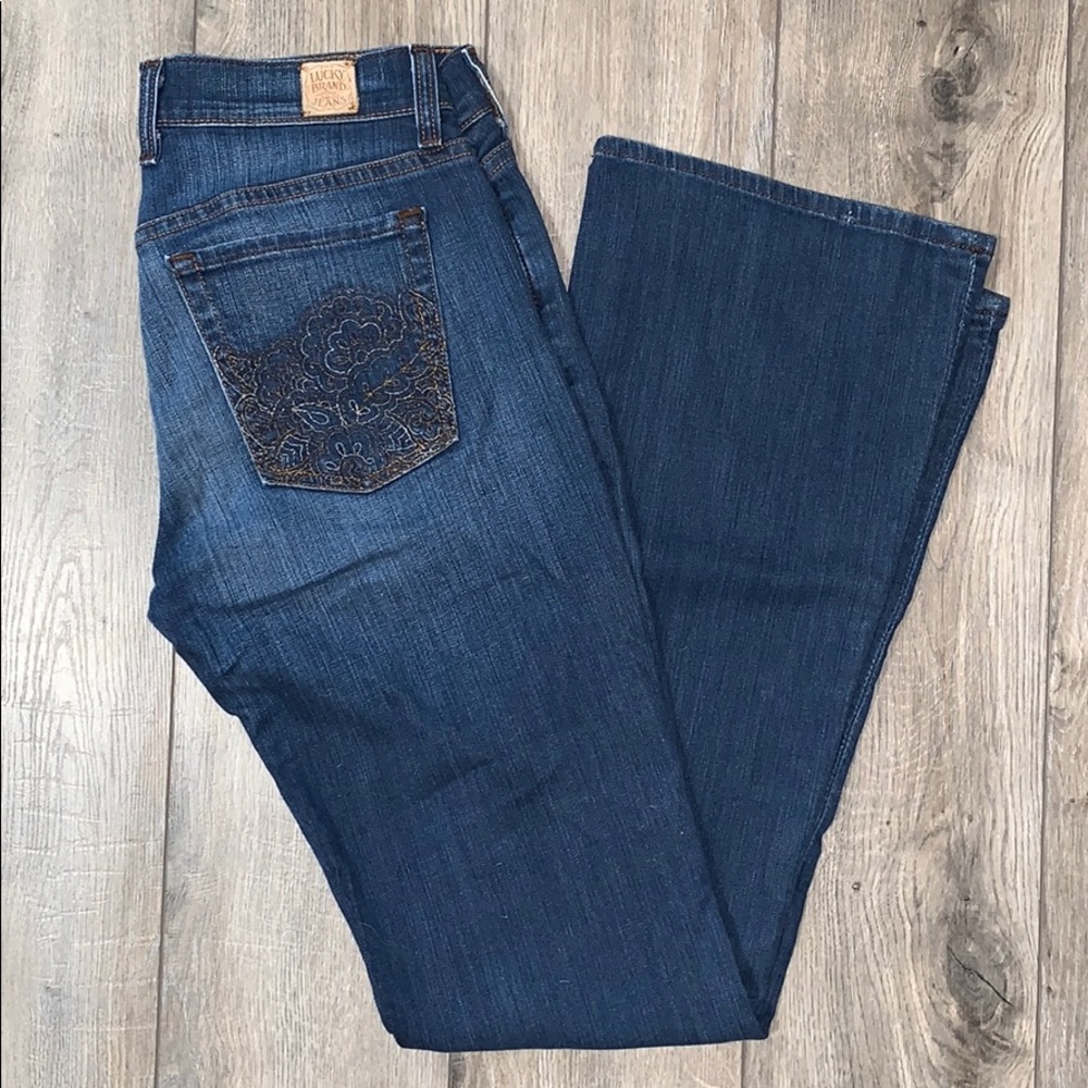 Sold Lucky Brand Sweet N Low Floral Shimmer Jeans